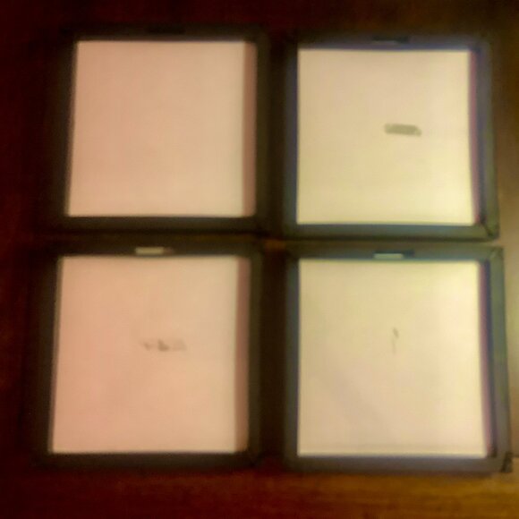 Set of 4 Wall Hanging Picture Frames 6" Square Plastic & Glass Black - Picture 3 of 8